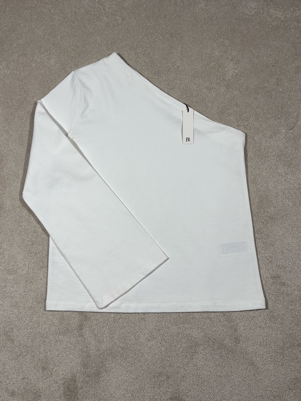 NWT Banana Republic Asymmetrical One Shoulder 100% Cotton Top NWT White Size S